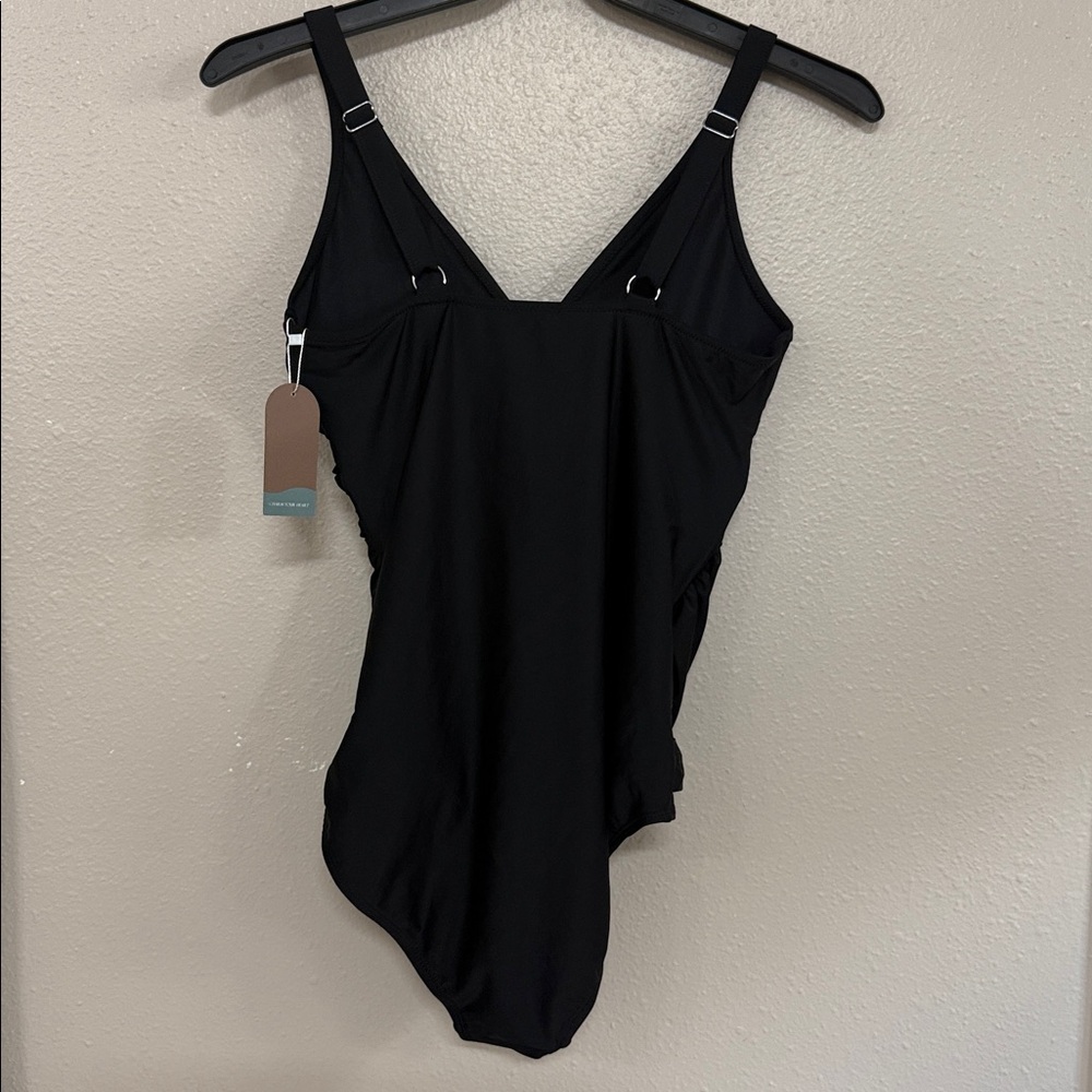 NWT One Piece Tummy Control Slimming Retro Swimsuit Bathing Suit - Picture 4 of 4